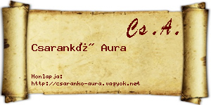 Csarankó Aura névjegykártya